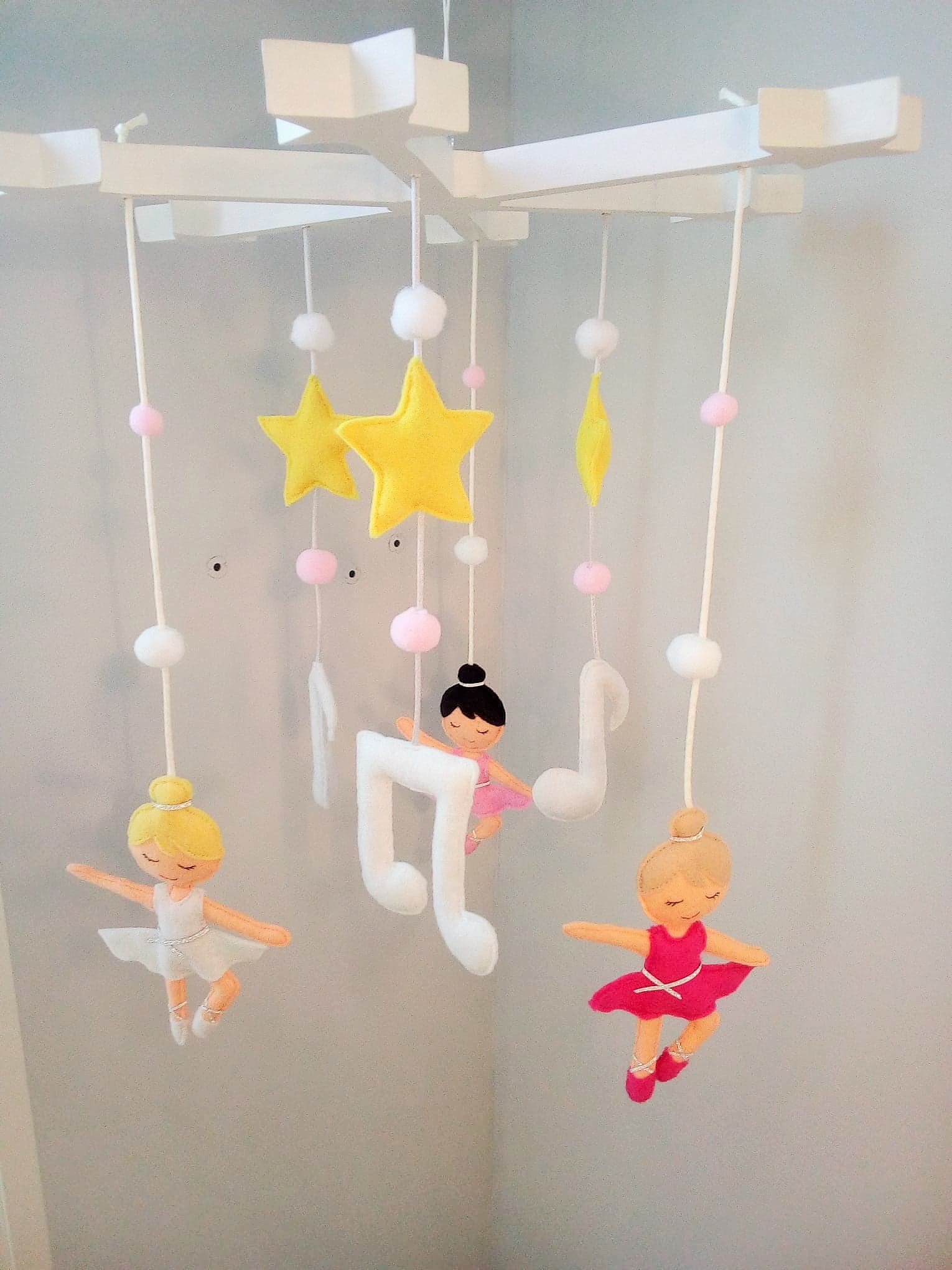 Mobile Bebe Mobile Danseuse Suspension De Berceau Decoration Chambre Bebe Note De Musique Etoile